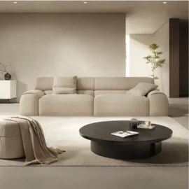 Minimalist Small Flat Straight Row Sofa