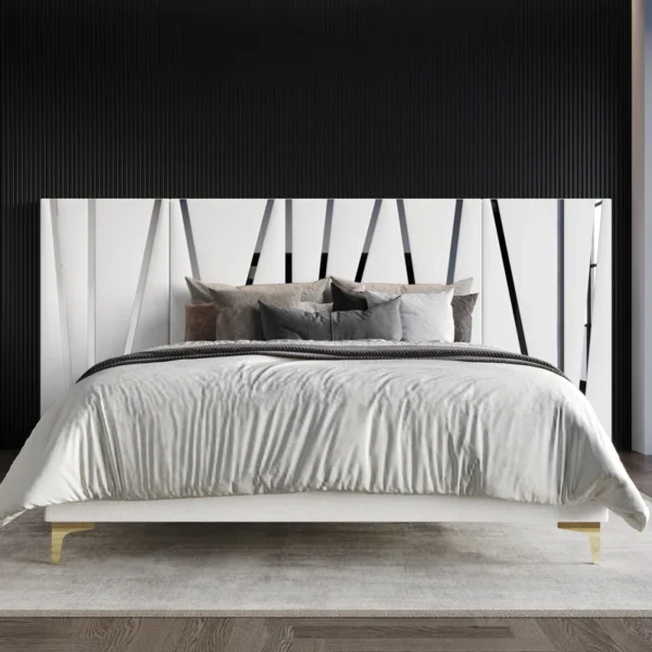 Linear Headboard Bed