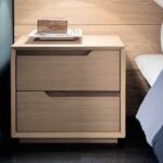 2 Drawer Nightstand with Hollowed Grip