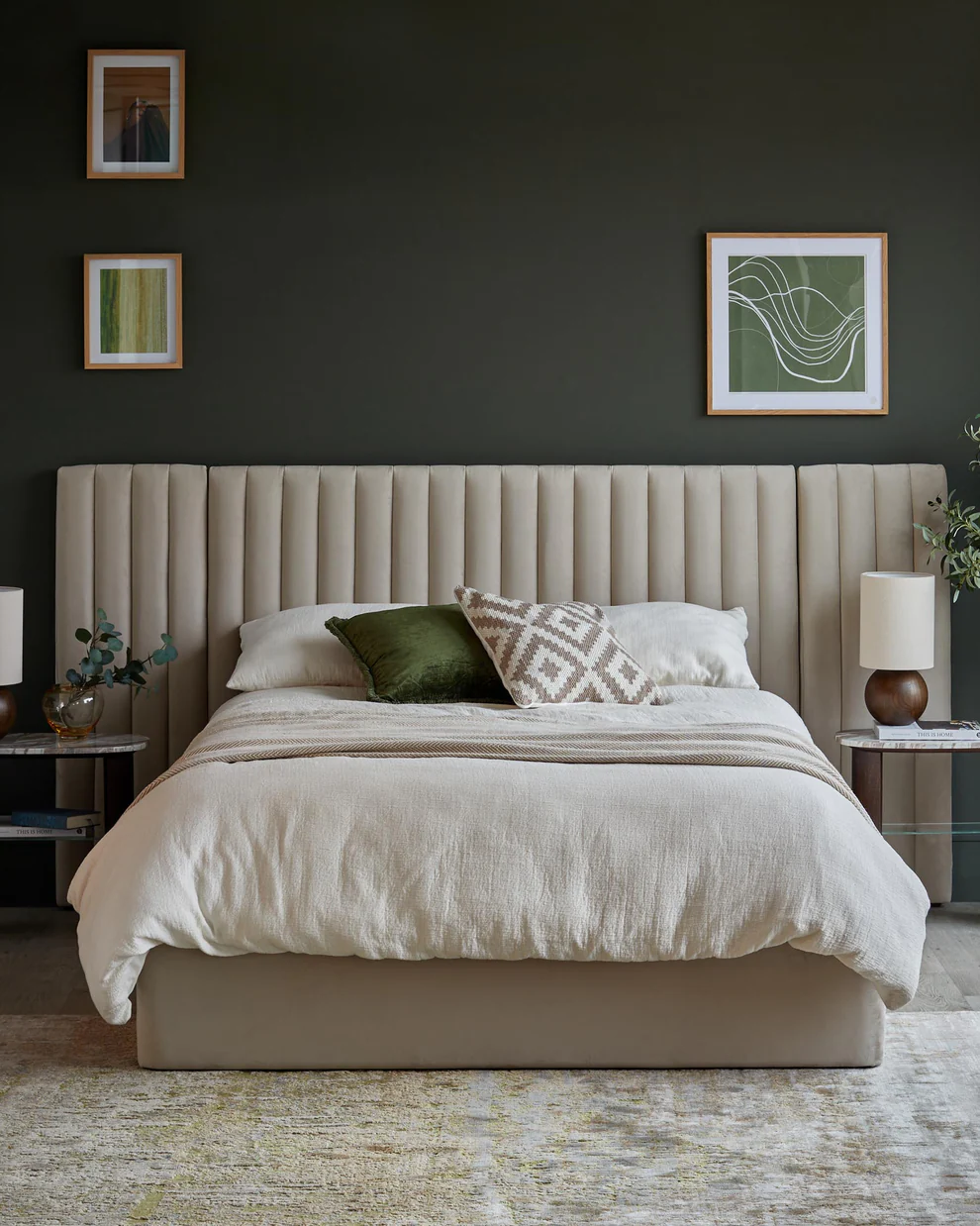 Luxe Velvet Headboard Bed