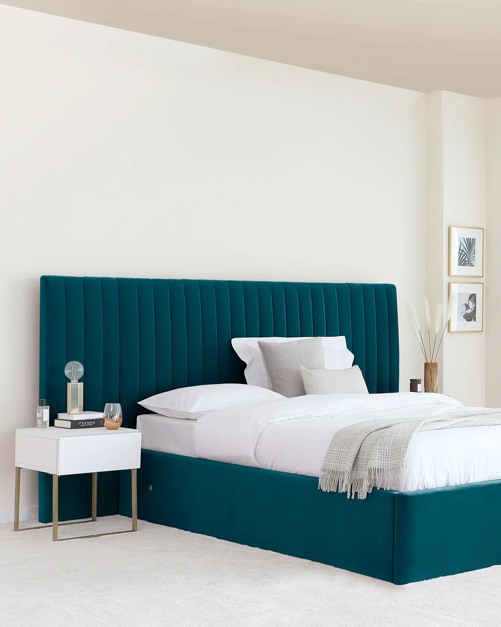 Luxe Velvet Headboard Bed