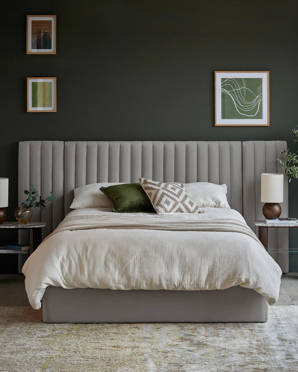 Luxe Velvet Headboard Bed