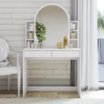 FSH Makeup Vanity with Oval-Shaped Mirror