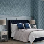 Ashley Hayden Velvet Steel Grey Bed Upholstered
