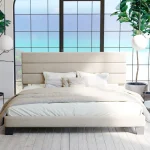 Elison Platform Bed with Fabric Upholstered