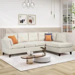 Hinami Modern Linen Fabric L-shaped Sofa