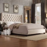 Naples Wingback Button Tufted Upholstered Bed