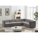 Quinn Enso 6-pieces Velvet Sectional Sofa