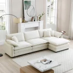 Kaoruko L-shaped Sectional Sofa With Ottoman