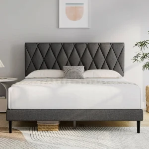 Cross line Tufted upholstered Bed