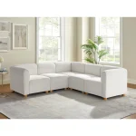 5-Piece L-Shaped Modular Corner Sofa