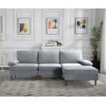 Daiyan Upholstered Sectional Sofa with Ottoman