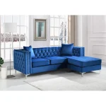 Hibbha Velvet Upholstered Sectional Sofa