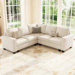 Odesser Velvet Sectional Corner Sofa