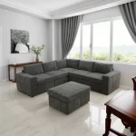 Premium Corduroy Reversible Modular Sectional Sofa