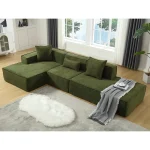 Tofu Block L-Shaped Modular Sectional Sofa