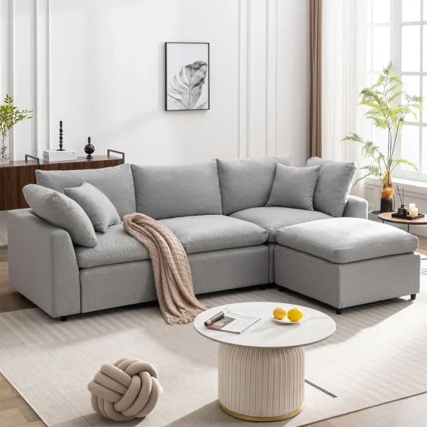 U-Shaped Down Filled Upholstery Sectional Sofa